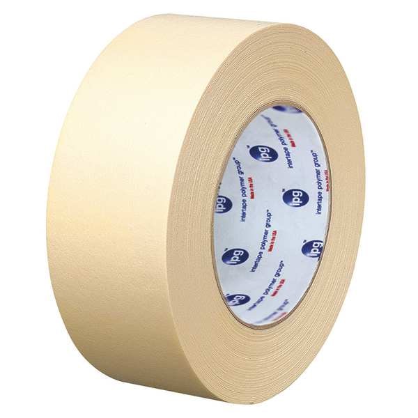 Masking Tape, 24 mm W x 54 4/5 m L, 6.3 mil Thick, Tan, Rubber Adhesive, 36 PK