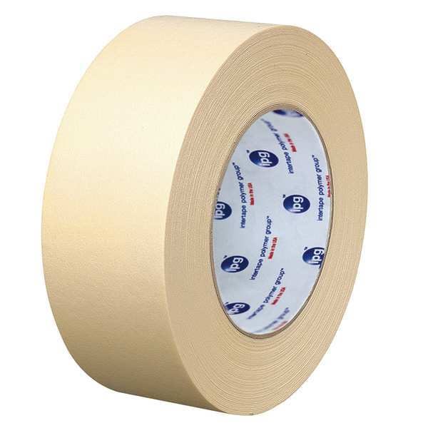 Masking Tape, 24 mm W x 54 4/5 m L, 5.8 mil Thick, Tan, Rubber Adhesive, 36 PK