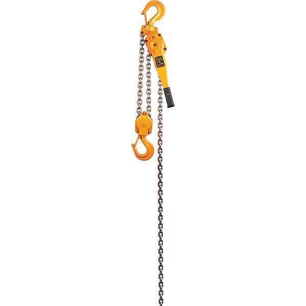 Lever Chain Hoist, 12,000 lb Load Capacity, 15 ft Hoist Lift, 1 31/32 in Hook Opening