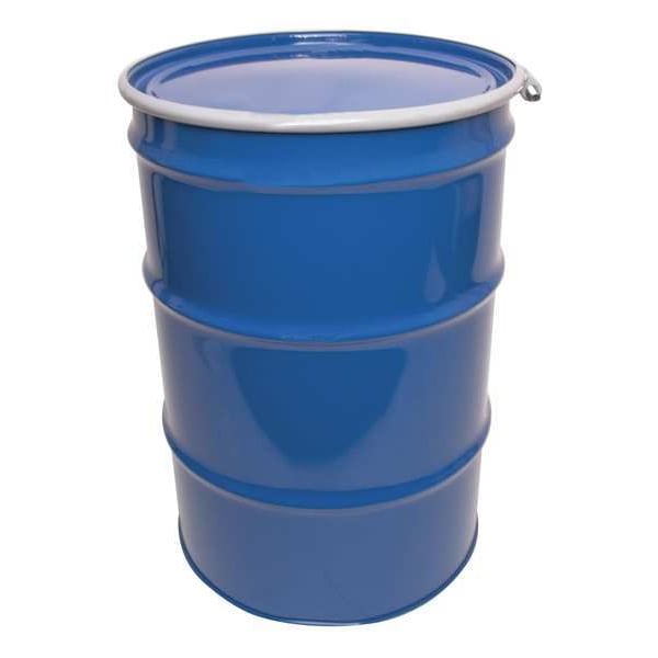 Open Head Transport Drum, Steel, 55 gal, Lined, Blue