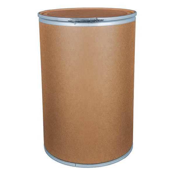 Open Head Transport Drum, Fiber, 47 gal, Unlined, Brown