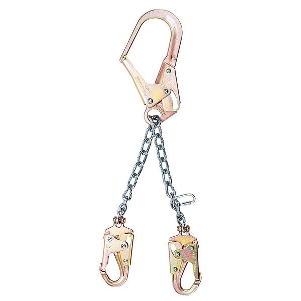 Workman Positioning Lanyard, 13 in Length, Snap Hook, Steel, 310 lb Weight Capacity