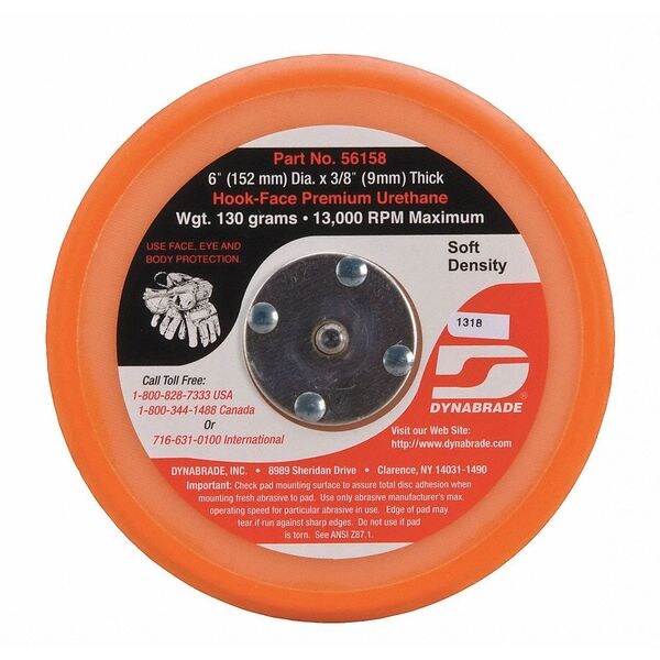 Non-Vacuum, Disc Pad, Short Nap, 6"