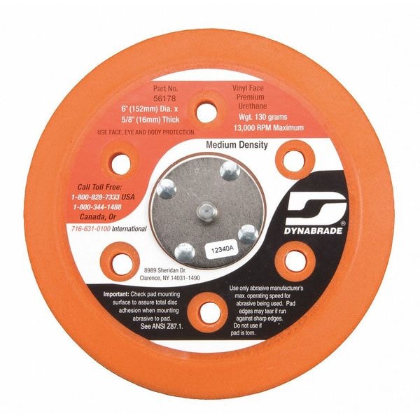 Vacuum, Disc Pad, Vinyl Face, 6"
