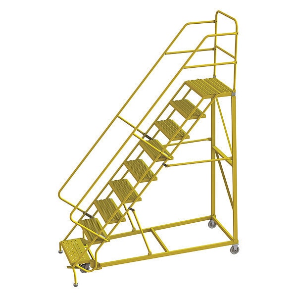 Rolling Ladder, Steel, Safety Angle, 9-Step