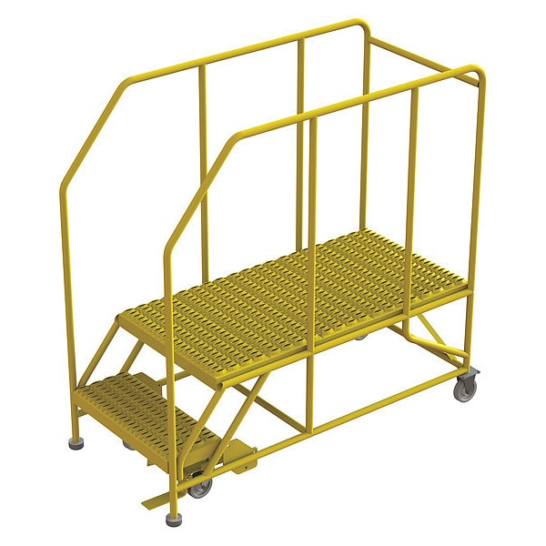 Work Platform, 2-Step, 800 lb.Cap, Steel