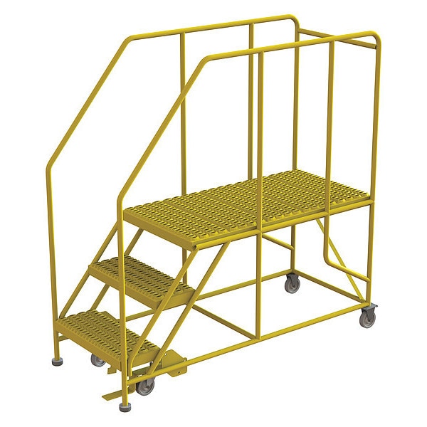 Work Platform, 3-Step, 800 lb.Cap, Steel