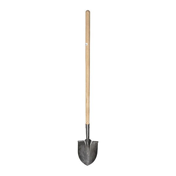 Economy Shovel, 46-1/2 in L Wood Handle