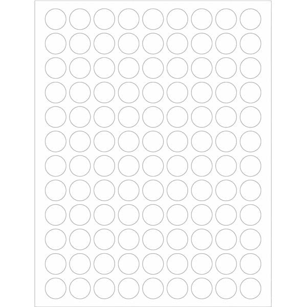 Tape Logic Circle Laser Labels, 3/4", White, 10PK800
