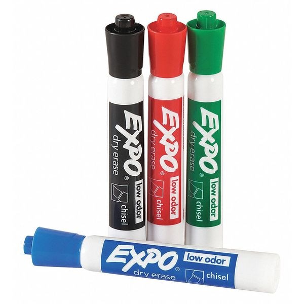 Expo Dry Erase Markers, Assortment Pack, 4/Case