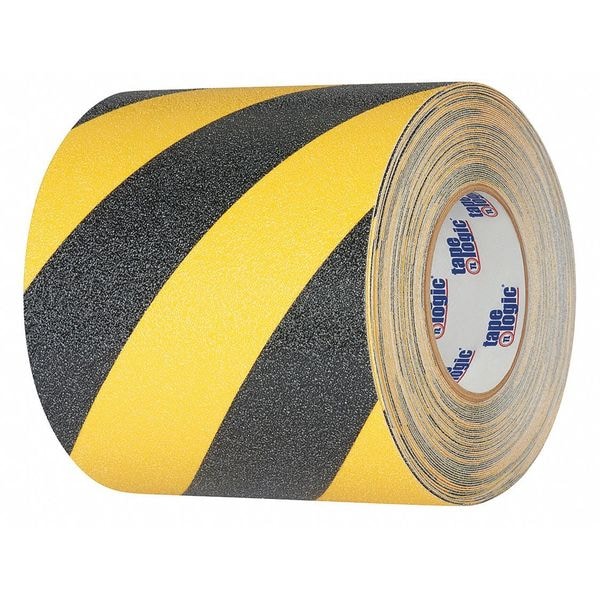 Tape Logic Heavy-Duty Striped Anti-Slip Tape, 33 Mil, 6" x 60', Black/Yellow, 1/Roll