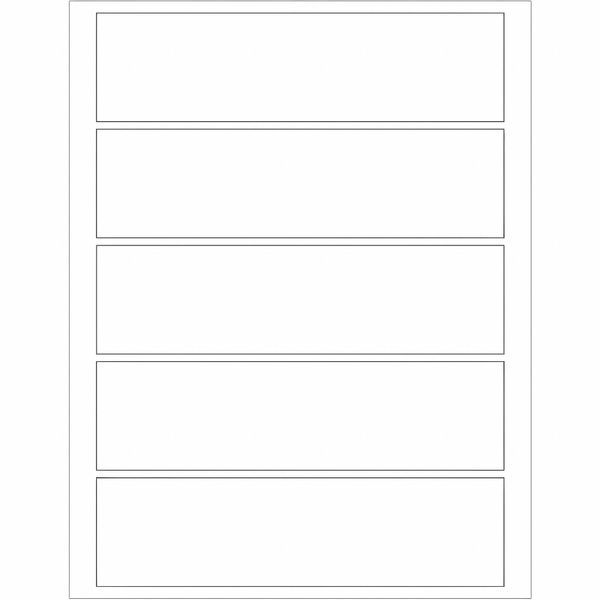 Tape Logic Rectangular Laser Labels, 7 1/2" x 2", White, PK500