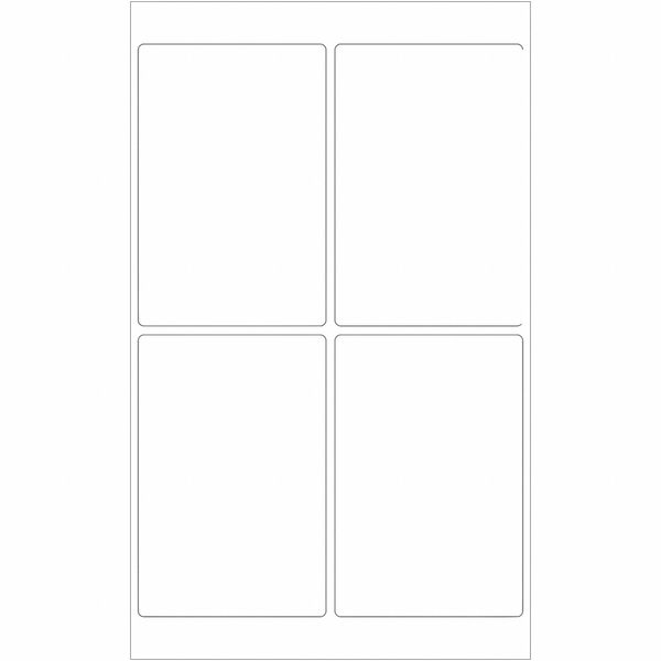 Tape Logic Weather-Resistant Laser Labels, 4" x 6", White, PK400