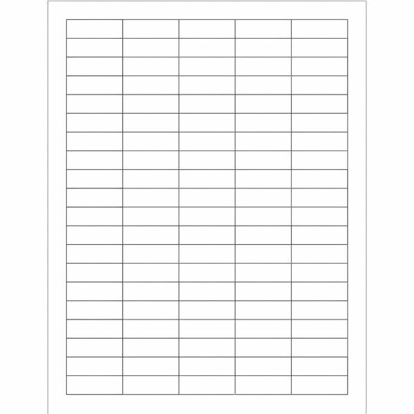 Tape Logic Rectangular Laser Labels, 1 1/2" x 1/2", White, PK10000