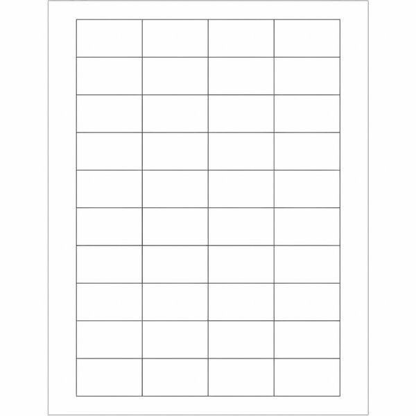 Tape Logic Rectangular Laser Labels, 1 3/4" x 1", White, PK4000