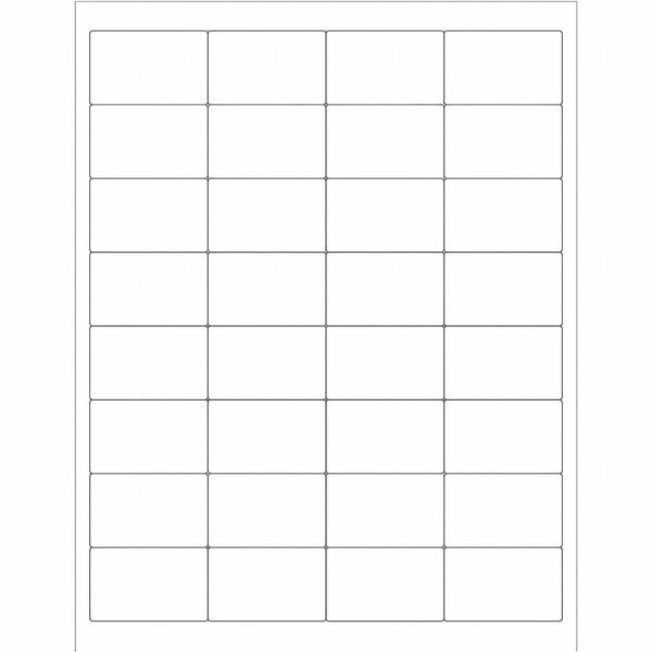 Tape Logic Rectangular Laser Labels, 2" x 1 1/4", White, PK3200