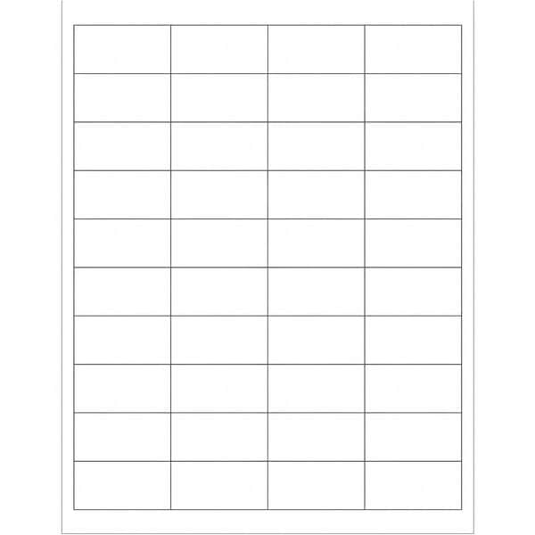 Tape Logic Rectangular Laser Labels, 2" x 1", White, PK4000