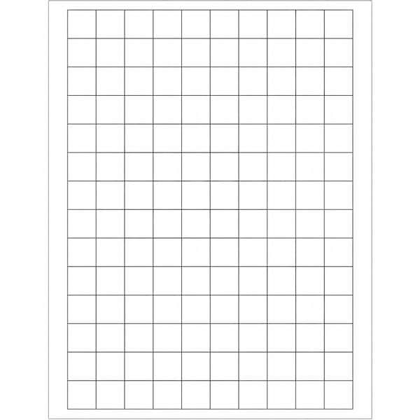 Tape Logic Rectangular Laser Labels, 3/4" x 3/4", White, PK14000