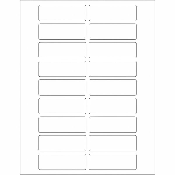Tape Logic Rectangular Laser Labels, 3" x 1", White, PK1800