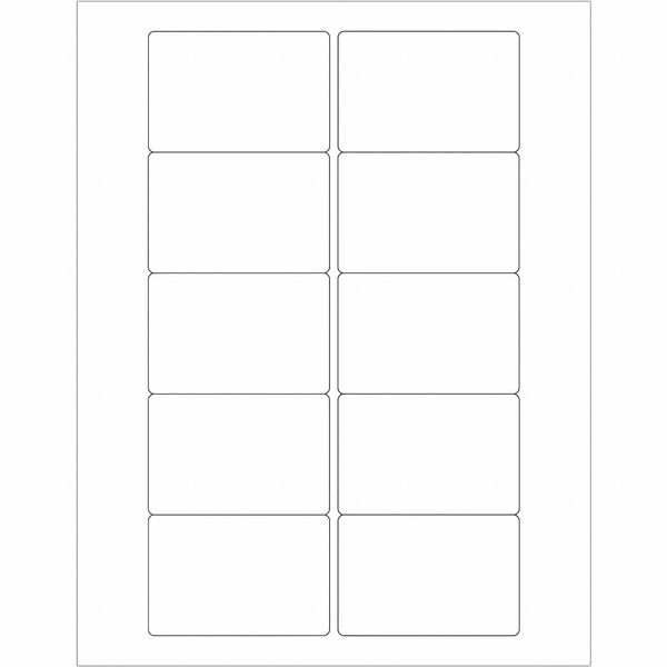 Tape Logic Rectangular Laser Labels, 3" x 2", White, PK1000