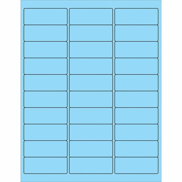 Tape Logic Removable Rectangle Laser Labels, 2 5/8" x 1", Pastel Blue, PK3000