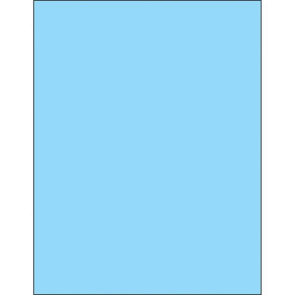 Tape Logic Removable Rectangle Laser Labels, 8 1/2" x 11", Pastel Blue, PK100