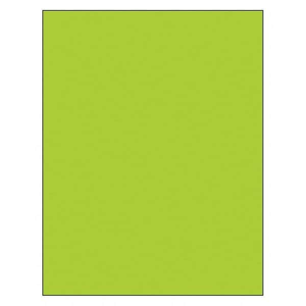 Tape Logic Removable Rectangle Laser Labels, 8 1/2" x 11", Fluorescent Green, PK100
