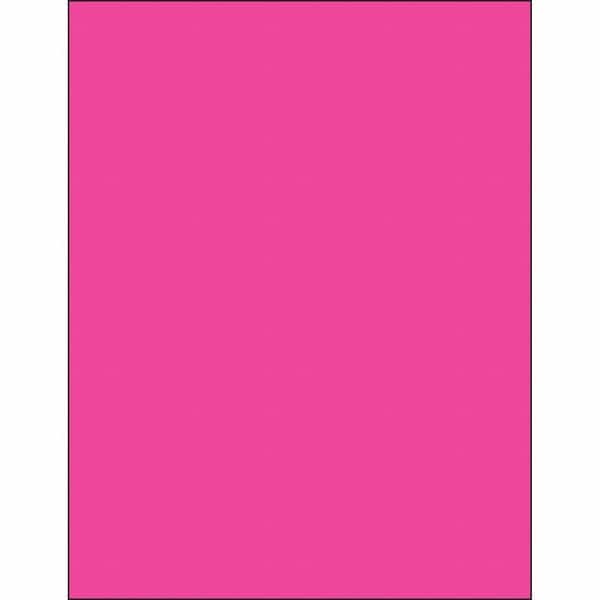 Tape Logic Removable Rectangle Laser Labels, 8 1/2" x 11", Fluorescent Pink, PK100