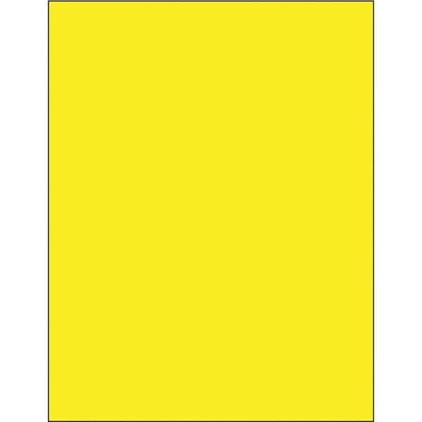Tape Logic Removable Rectangle Laser Labels, 8 1/2" x 11", Fluorescent Yellow, PK100