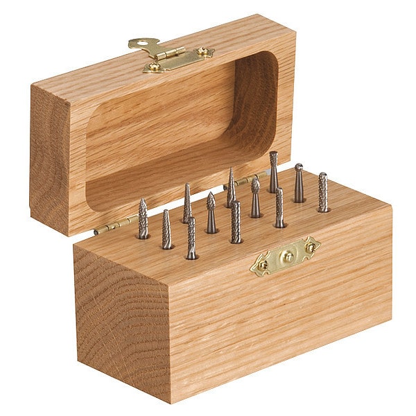 Carbide Bur, 12pcs. Bur Kit 1/8", Shft