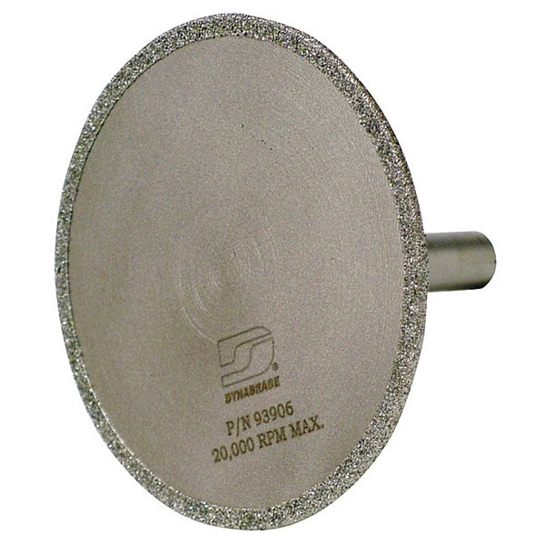 Abrasive Cut-Off Wheel, Continuous Rim, 3 in Dia, 3/8 in Shank Arbor Hole Size, Diamond, 40 Grit