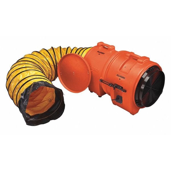 DC Plastic Blower, 15ft. Ducting, 16"