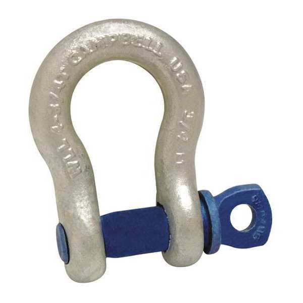 1-1/2" Anchor Shackle, Screw Pin, Forged Carbon Steel, Galvanized