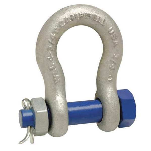 1-1/2" Anchor Shackle, Bolt Type, Forged Carbon Steel, Galvanized