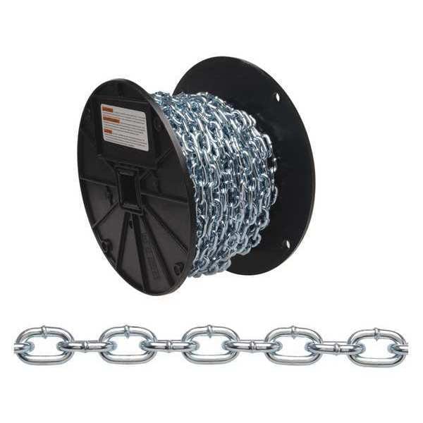 No. 2 Straight Link Machine Chain, Zinc Plated, 125' per Reel