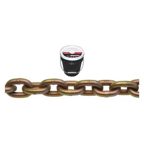 1/4" Grade 70 Transport Chain, Yellow Chromate, 150' per Round Pail