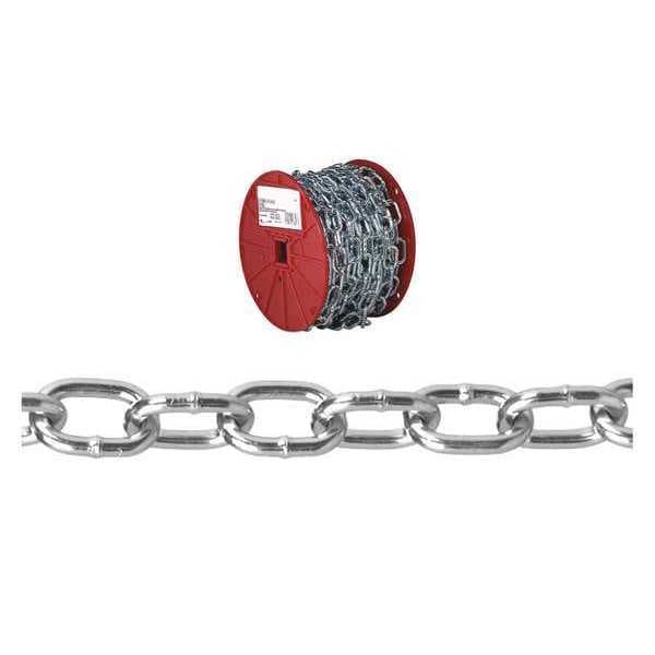 2/0 Passing Link Chain, Zinc Plated, 125' per Reel