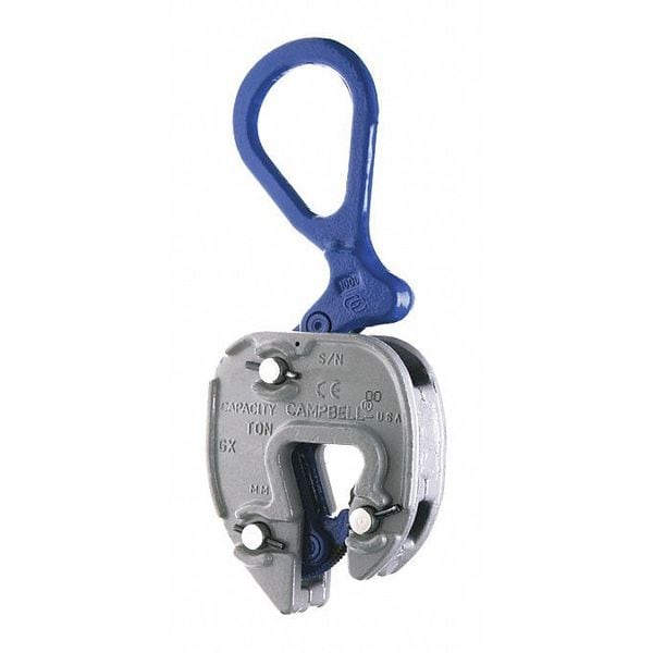 GX Plate Clamp, 1/16 in - 5/8 in Grip, 1/2 ton WLL