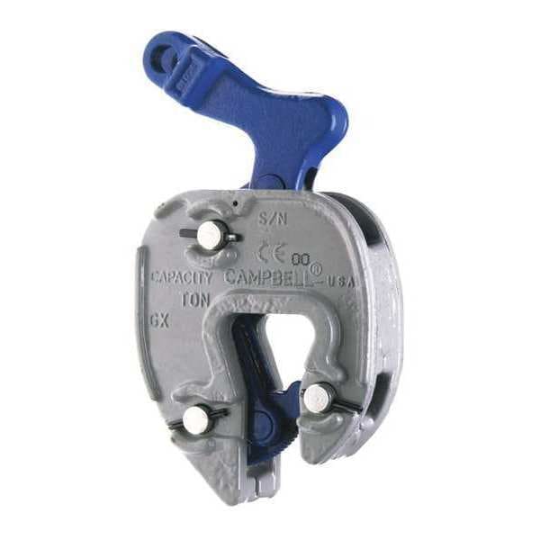 GX Plate Clamp with Chain Connector, 1/16"- 3/4" Grip, 1 Ton WLL