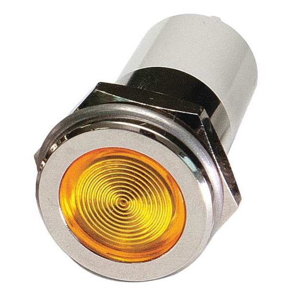 Flat Indicator Light, Yellow, 12VDC