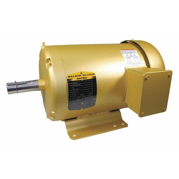 Three-Phase General Purpose Motor, 3 HP, 182T Frame, 208-230/460V AC Voltage, 1760 rpm Nameplate RPM