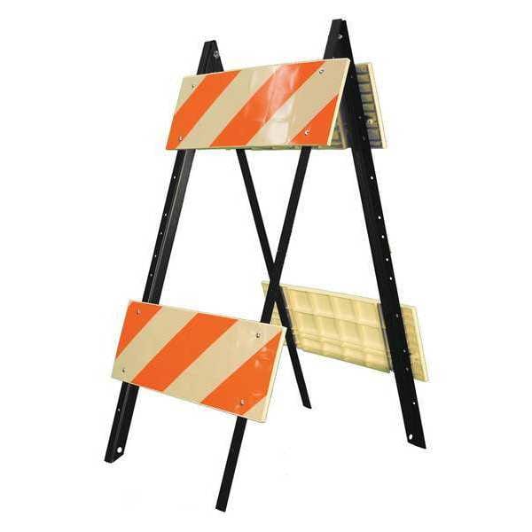 STEELCADE BARRICADE TYPE II 8/8 EGR, Engineer, 47 in Height, Orange/White