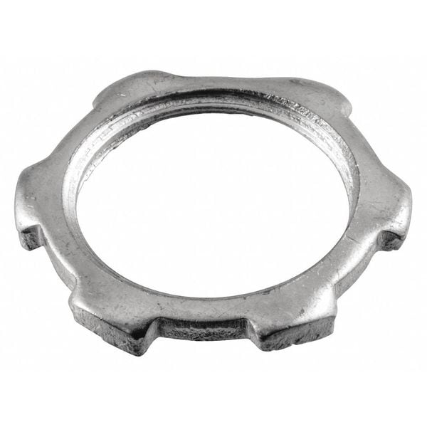 Conduit Fitting Locknut, 1 1/4", Steel, Painted