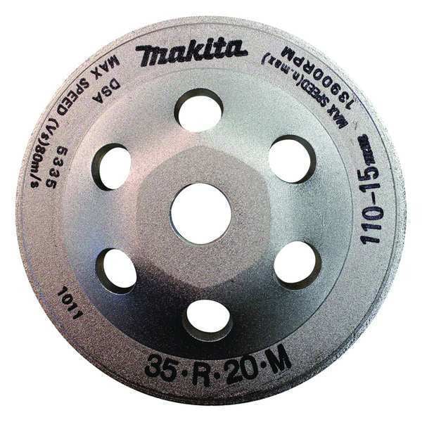 4-3/8" Diamond Cup Wheel, Continuous Rim