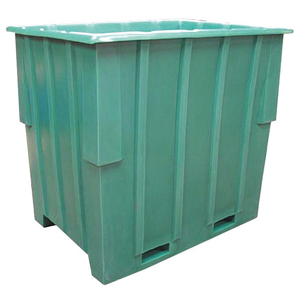 Nesting Pallet Container 41 in W, 53 in H, Gray