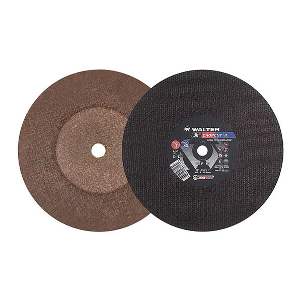 Cutting/Chop Wheel, T1 16"x3/32"x1", Type 1, 16 in Dia, 7/64 in Thick, 1 in Arbor Hole Size
