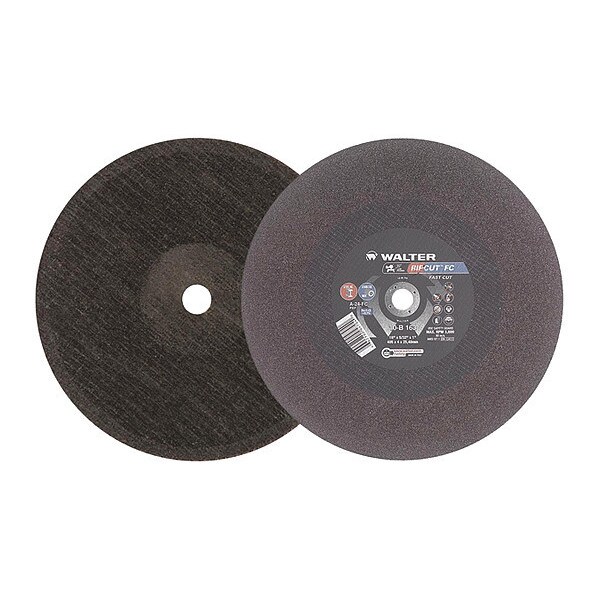 Cutting Whl, T1 16"x5/32"x1" A-24-Fc, Type 1, 16 in Dia, 5/32 in Thick, 1 in Arbor Hole Size
