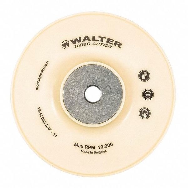 Turbo Backing Pad, 6" X 5/8"-11" White