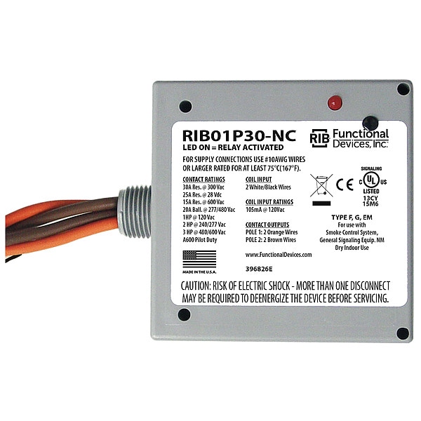 Enclosed Relay, 30A, 120VAC Coil