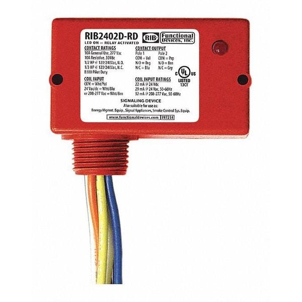 Enclosed Relay, 10A, DPDT